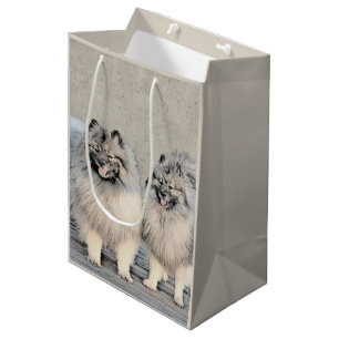 Keeshond Brothers Painting - Original Dog Art Medium Cadeauzakje