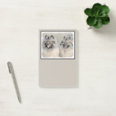 Keeshond Brothers Painting - Original Dog Art Post-it® Notes (Kantoor)