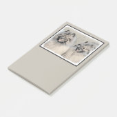 Keeshond Brothers Painting - Original Dog Art Post-it® Notes (Schuin)