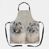 Keeshond Brothers Painting - Original Dog Art Schort (Voorkant)