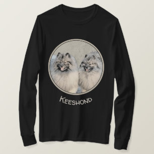 Keeshond Brothers Painting - Original Dog Art T-shirt