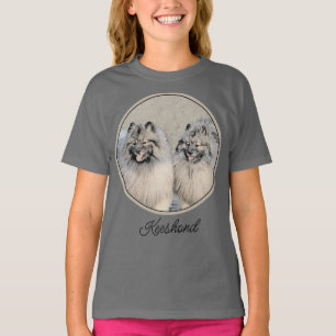 Keeshond Brothers Painting - Original Dog Art T-shirt