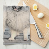 Keeshond Brothers Painting - Original Dog Art Theedoek (Quarter Fold)