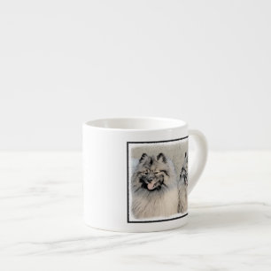 Keeshond Brothers Schilderij - Originele Honden Ku Espresso Kop