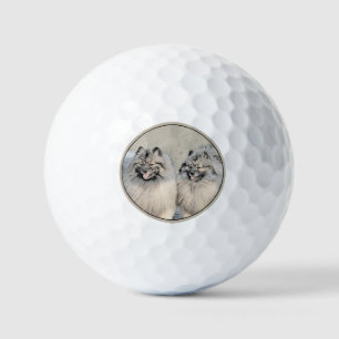 Keeshond Brothers Schilderij - Originele Honden Ku Golfballen