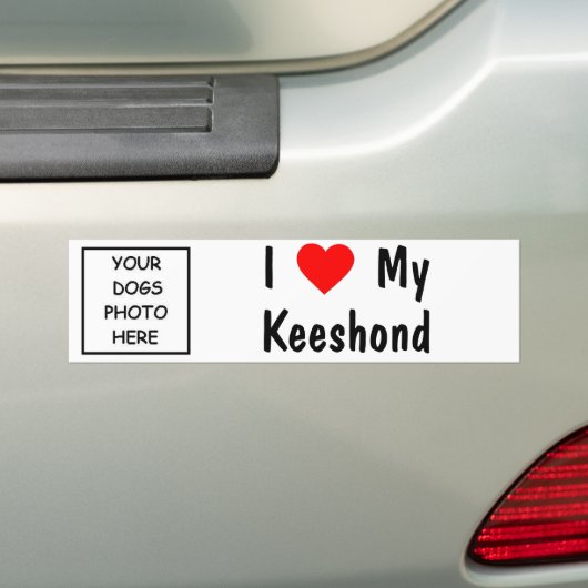 Keeshond Bumpersticker (Op auto)