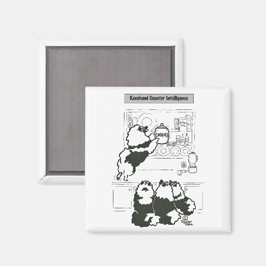 Keeshond Counter Intelligence Magneet (Voorkant / Achterkant)