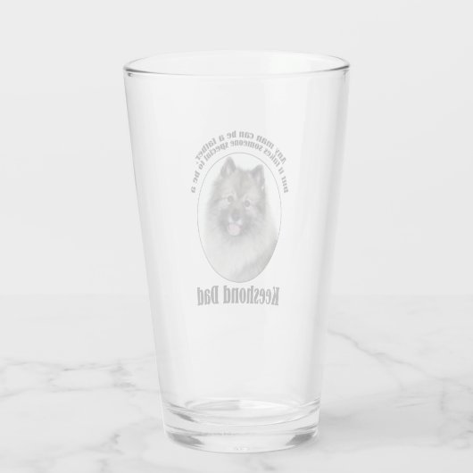 Keeshond Dad Glas (Achterkant)
