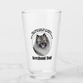 Keeshond Dad Glas (Voorkant)