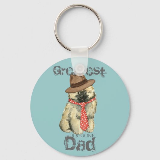 Keeshond Dad Sleutelhanger (Voorkant)