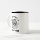 Keeshond Dad Tweekleurige Koffiemok (Voorkant links)