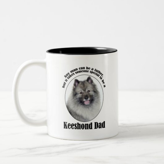Keeshond Dad Tweekleurige Koffiemok (Links)