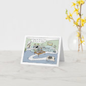 Keeshond Dog Agility Cartoon | Aangepast vogeldag Kaart (Gele Bloem)