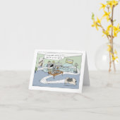 Keeshond Dog Agility Cartoon Birthday Greeting Kaart (Gele Bloem)