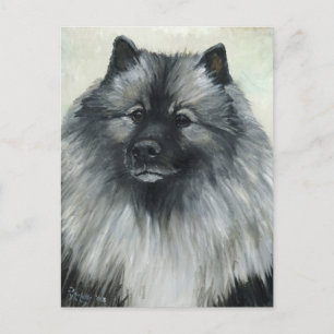 "Keeshond" Dog Art Briefkaart