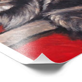 Keeshond Dog Art Print Foto Afdruk (Hoek)