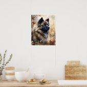 Keeshond Dog Art Print Poster (Keuken)