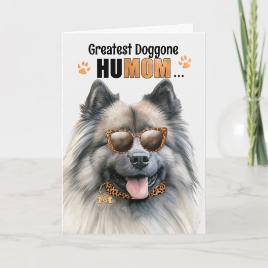 Keeshond Dog Beste HuMOM Ooit Moederdag Feestdagen Kaart (Voorkant)