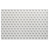 Keeshond Dog Black en White Stof (Fat Quarter)