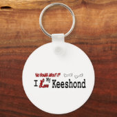 Keeshond Dog Gifts Sleutelhanger (Voorkant)