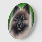 Keeshond Dog in St. Patrick's Day Dress Grote Klok (Hoek)