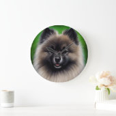 Keeshond Dog in St. Patrick's Day Dress Grote Klok (Huis)