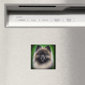 Keeshond Dog in St. Patrick's Day Dress Magneet (Insitu (Vaatwasser))