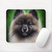 Keeshond Dog in St. Patrick's Day Dress Muismat (Met muis)