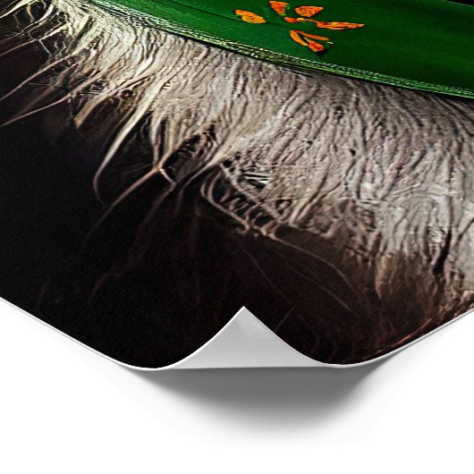 Keeshond Dog in St. Patrick's Day Dress Poster (Hoek)