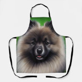Keeshond Dog in St. Patrick's Day Dress Schort (Voorkant)
