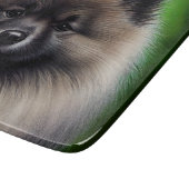 Keeshond Dog in St. Patrick's Day Dress Snijplank (Hoek)