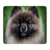 Keeshond Dog in St. Patrick's Day Dress Snijplank (Voorkant)