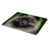 Keeshond Dog in St. Patrick's Day Dress Snijplank (Hoek)