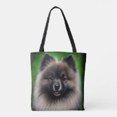 Keeshond Dog in St. Patrick's Day Dress Tote Bag (Achterkant)