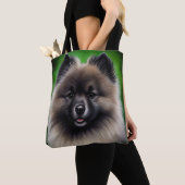 Keeshond Dog in St. Patrick's Day Dress Tote Bag (Dichtbij)