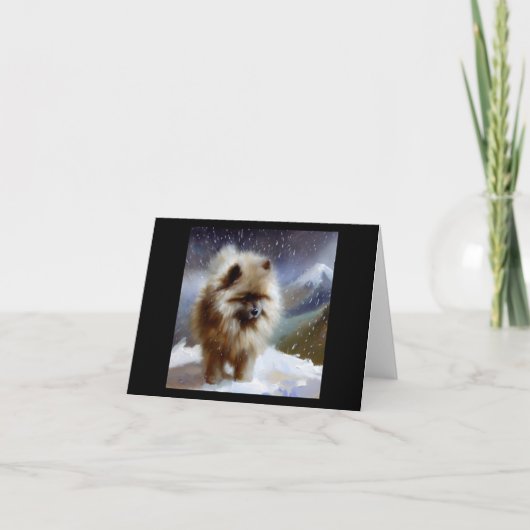 Keeshond Dog Kaart (Voorkant)