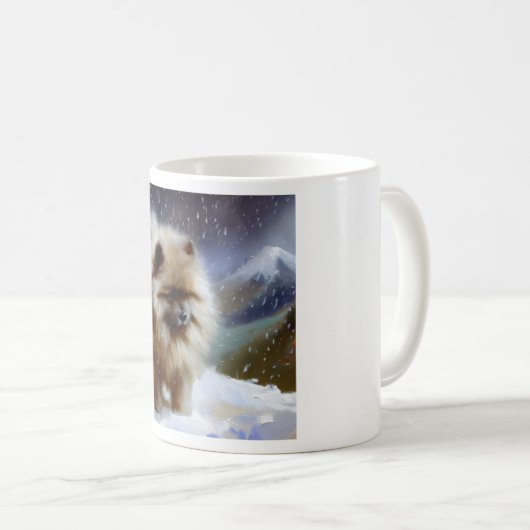 Keeshond Dog Koffiemok (Voorkant rechts)