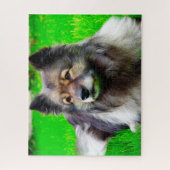 Keeshond Dog. Legpuzzel (Verticaal)