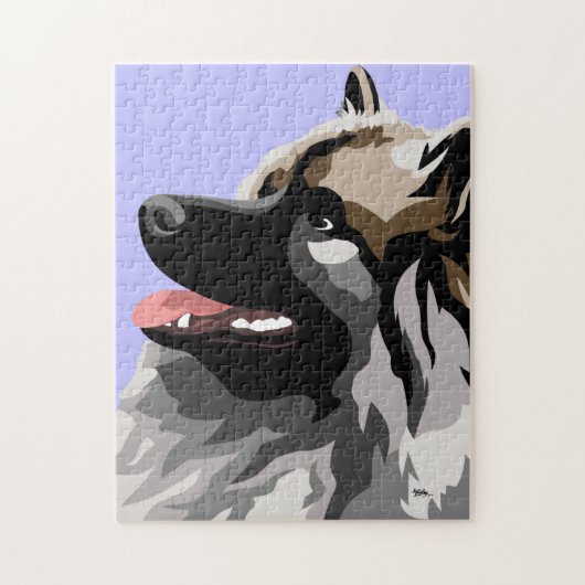 Keeshond Dog Legpuzzel (Verticaal)