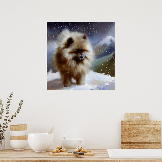 Keeshond Dog Poster (Keuken)