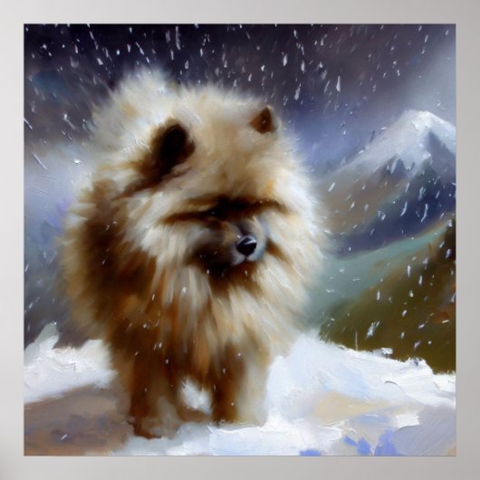 Keeshond Dog Poster (Voorkant)