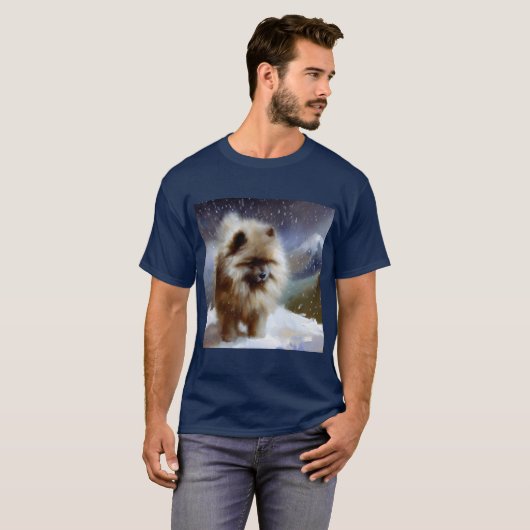 Keeshond Dog T-shirt (Voorkant volledig)