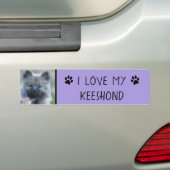 Keeshond en Columbine Bumpersticker (Op auto)
