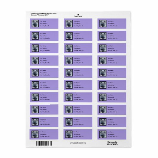 Keeshond en Columbine Etiket (Full Sheet)