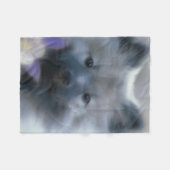 Keeshond en Columbine Fleece Deken (Voorkant (Horizontaal))