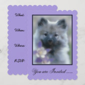 Keeshond en Columbine Kaart (Voorkant / Achterkant)