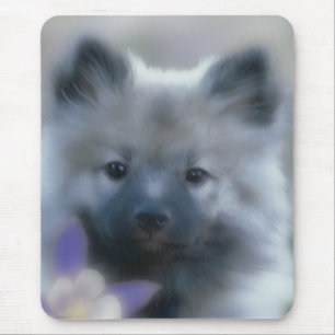 Keeshond en Columbine Muismat