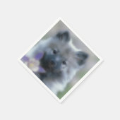 Keeshond en Columbine Servet (Hoek)