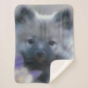 Keeshond en Columbine Sherpa Deken