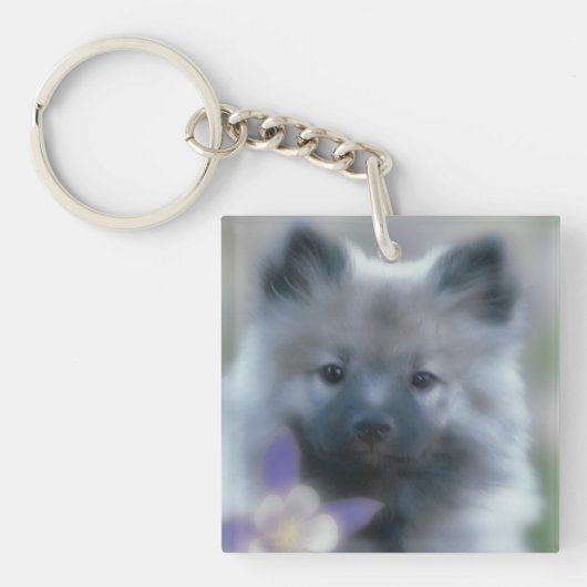 Keeshond en Columbine Sleutelhanger (Voorkant)